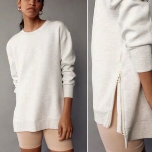 Varley Charter 2.0 Cream Oversized Sweatshirt Medium
